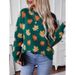 girl European And American Cross-Border Independent Station Hot-Selling Multi-Color Christmas Maple Leaf Jacquard_ecoleips.com