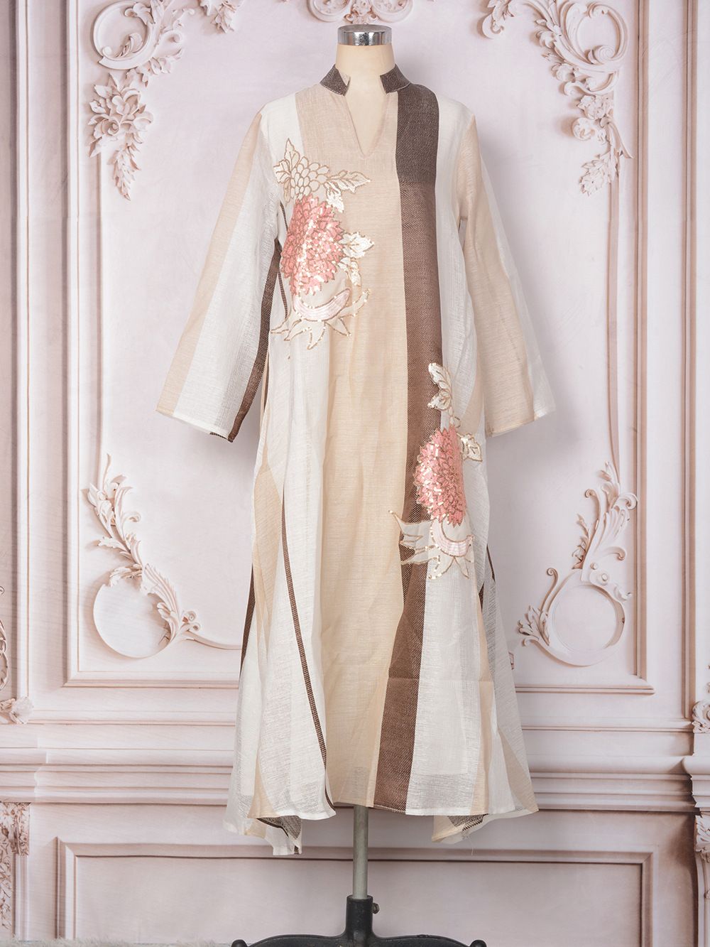 Women’s Clothing Muslim Women's Long Skirt Robe Women's Clothing New Embroidered Glitter Sequin Dress_ecoleips.com