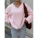 Lazy Style, Casual, Simple Solid Color Long-Sleeved Shirt, Woolen Women's Clothing, Autumn And Winter_ecoleips.com