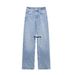 Aria Basics Foreign Trade Supply: European And American 2024 Autumn New Women's Vintage Slim-fit High-waisted Casual Versatile_ecoleips.com