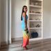Women's Clothing Spring And Autumn New Sling Sequin Printing Dress INS Leisure Party Split Dress_ecoleips.com