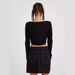 Women's Sexy American Style Long Sleeve Black Knit Cardigan Hot Girl Top Stylish Knitwear_ecoleips.com