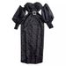Purple Embossed Jacquard Lantern Long Sleeved Dress For Women French Temperament Pearl Button Waist Slimming Mini Dress Long Skirt_ecoleips.com