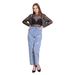 Women's Clothing Women's Clothing High Waist Rhinestone Stitching Jeans Wide Leg Pants Straight Long Casual Jeans Women_ecoleips.com