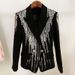 Women's Clothing Spot Autumn And Winter New Women's Jacket Double Breasted Metal Plate Heavy Beaded Slim Suit_ecoleips.com