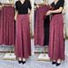Ice Silk Jacquard Mom Nine-Point Women Summer Thin Skirt Slimming Wide-Leg Draped Casual Pants_ecoleips.com