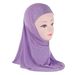 Women's Clothing Muslim Accessories Delicate Floral Embroidered Headscarf For Girls - Soft Cotton Hijab For 3-7 Year Olds, Comfortable Muslim Scarf_ecoleips.com