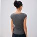 Voya Women's Solid Color Short Sleeved Women's T-shirt Slim Fit Round Neck 2026 Summer Style Temperament Commuting Top_ecoleips.com