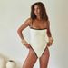 Women's Clothing Swimsuit Simple Black And White Color Matching One Piece Swimsuit_ecoleips.com