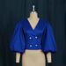 Women's Clothing Women's Slim Fit Button Cardigan V Neck Lantern Sleeve Short Party Style Shirt Tops For Formal & Casual For Women_ecoleips.com