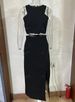 Women's Solid Color Round Neck Sleeveless Top High Waist Slit Skirt Suit_ecoleips.com