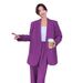 Women's Plus Size Blazer & Pants Set - Soft Knit Cardigan Style Suit In 20+ Colors (Black, Navy, Pink, Purple, Gray & More)_ecoleips.com