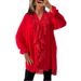 Women's Clothing New V Neck Chiffon Long Sleeved Mid Length Shirt With Sequins For Women_ecoleips.com