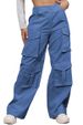 Women's Clothing Casual Fashion Autumn And Winter Solid Color Multi Pocket Workwear Trousers Women_ecoleips.com