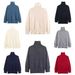 Simple And Versatile Multi-color Turtleneck Knitted Sweater_ecoleips.com