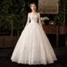 Women’s Clothing French light wedding dress new bride long sleeves small beige simple palace style travel shooting temperament main yarn_ecoleips.com