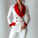 "Women's Streetwear Blazer With Peplum Sleeves & Contrast Pockets - Double-Breasted Polyester Jacket (S-XXL, 2 Colors)"_ecoleips.com