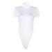 Spring/Summer Women's round Neck Short Sleeve Top Backless Slim Fit Fashion T-Shirt for Jumpsuits & Rompers_ecoleips.com