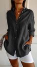 Aria Basics Aria Basics 2024 New Single-Breasted Pleated Turn-Down Collar Shirt Independent Hot-Selling Women's Solid Color European And_ecoleips.com