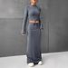 2025 Women's Solid Color Pants Long Sleeve Two-Piece Set_ecoleips.com