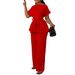 Audday D3206 Women's Clothing 2025 Summer Solid Color Tie Top High Waist Wide Leg Pants Fashion Casual Set_ecoleips.com