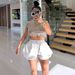 Y2k Bubble Shorts For Women - High Waist Puffy Mini Shorts With Elastic Waistband (White/Black/Olive Green)_ecoleips.com