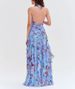 K New Style Gentle And Fashionable Printed Pleated Waist Cinching Dress_ecoleips.com