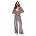 Aria Basics Aria Basics Cross-Border European And American Fashion Casual Women's Solid Color Zipper Cardigan Silver Fox Fleece_ecoleips.com