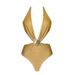 New Luminous Fabric Hollow Halter Sexy One Piece Swimsuit Women's Set_ecoleips.com