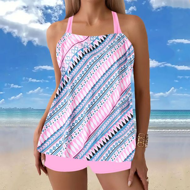 Women's Floral Print Bikini Set - High Waist Swimwear With Removable Padding, Comfortable & Stylish Beachwear For Swimming, Vacation, Pool Party_ecoleips.com