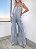 Women’s Clothing Spring New Loose Overalls Women Retro Washed Raw Edge Wide Leg Jumpsuit_ecoleips.com