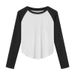 Dopamine Autumn/Winter Color-Painted Long-Sleeved T-Shirt For Women A Stylish, Fitted Top That Provides Warmth And A S_ecoleips.com