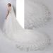 Women's Clothing Sequined Lace Bridal Veil 4m Long 3m Wide Length Trailing Golden Glitter Wedding Veil_ecoleips.com