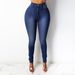 Women's Clothing Jeans High Waist Slim Pencil Trousers_ecoleips.com