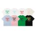 Mardi Women's Short Sleeve T-Shirt Korean Daisy Letter Print Pure Cotton Loose Summer Casual Round Neck Top_ecoleips.com