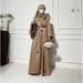 Verve 2025 Women's Two-Piece Set Dubai Turkey Elegant Bell Sleeve Cardigan Robe K205_ecoleips.com