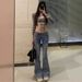 Aria Basics European And American Style Spicy Girl Frayed Hem Slim-fit Stretch Denim Jeans For Women, Autumn Vintage Low-waist_ecoleips.com