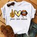 Popular Clothing For Spring Summer: Women's Printed T-shirts With Peace And Love Theme, Short-sleeved_ecoleips.com