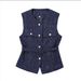 Women's Clothing New Spring And Autumn Women's Clothing Design With Belt Sequins Texture Vest Jacket_ecoleips.com