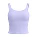 Women's Clothing New Striped Double Shoulder Strap Vest Soft High Elastic Breathable U Shaped Beautiful Back Fixed Chest Pad Sports Vest_ecoleips.com
