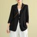 Original Foreign Trade Italian Women's Clothing Clearance Sale, Unbranded Cotton-linen Blazer, Loose Casual Long-sleeve_ecoleips.com
