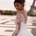 Women's Clothing Wedding Dress New Bride Lace Slim Deep V Neck Light Tail Large Backless Cover Arm Temperament Forest Style Slim_ecoleips.com