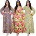 Modest Abaya Dress Elegant Floral Print Maxi Dress – Modest Muslim Abaya With Stylish Long Sleeves & Flowy Design, Perfect For Daily Wear_ecoleips.com