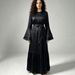Women's O'Neck High Waist Luxurious Rhinestone Dress Long Sleeve Slim Slim Fashion Elegant Evening Date Long Dress_ecoleips.com