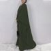Muslim Women's New Solid Color Belted Dress Elegant Fashion Set_ecoleips.com