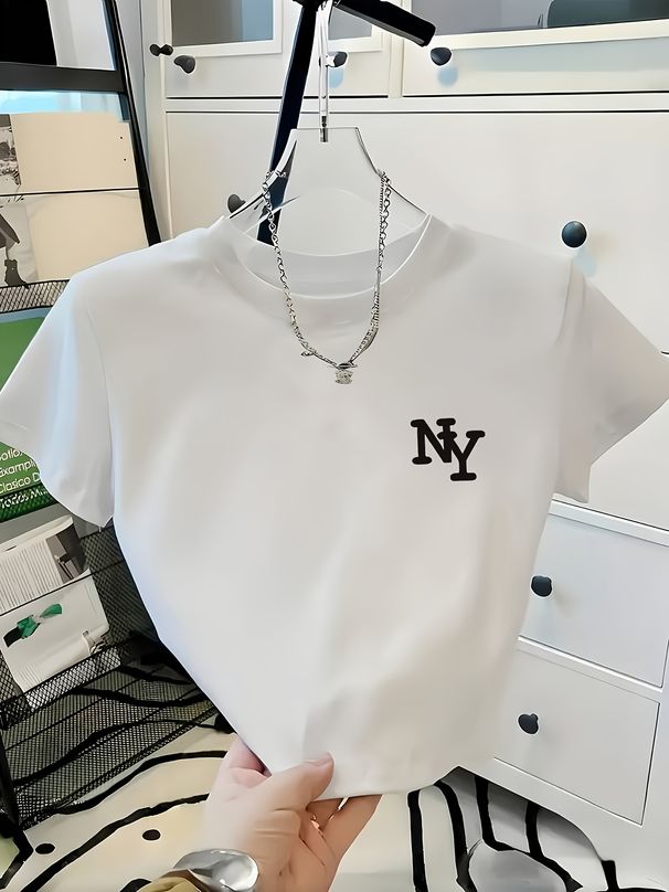 2026 Spring/Summer New Y2K Style Short Sleeve Graphic T-Shirt_ecoleips.com