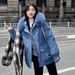 Women's Winter Parka New Style Thickened Fleece-Lined Hooded Coat With Large Pockets, Loose Fit Waist Belt Fashion Outerwear_ecoleips.com
