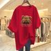 Women's Clothing Pure Cotton Bear Print T Shirt Short Sleeved Loose Versatile Tops_ecoleips.com