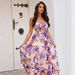 Summer Fashion Elegant Stylish Camisole Backless Printed Dress Full Skirt Strapless Vacation Maxi Dress_ecoleips.com