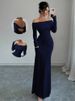 K One Shoulder Fashionable Slim Fit Temperament Socialite Sexy Hip Hugging Dress Women's Clothing_ecoleips.com